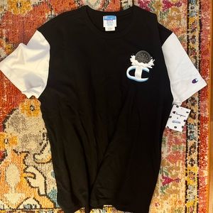 Champion x OREO black-and-white shirt